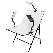 NANLITE Studioset Fototisch-Set VISTA 600 Aufnahmetisch 100x60 cm mit LED-Beleuchtung für Produktfotografie 