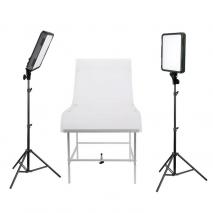 NANLITE LED-Studioset VISTA 700 Fototisch Aufnahmetisch 130x60 cm mit Beleuchtung für Produktfotografie 