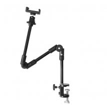 METTLE Multifunktionaler Gelenkhalter "Magic Arm" GHS-60 mit Tischklemme und Smartphone-Halter 