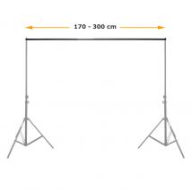 METTLE Teleskop-Querstange 170-300 cm für Hintergrundsystem Fotostudio-Hintergrund 