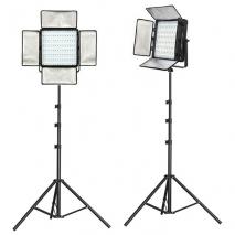 METTLE POWER LED-Studioset SEATTLE 400 Fotostudio Beleuchtung Set 