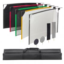 LIFE of PHOTO 5-in-1 Fotostudio Reflektor Abschatter-Set 60x90 cm Fotostudio Licht Diffusor 