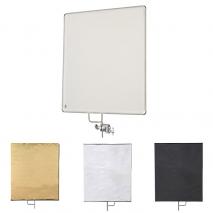 LIFE of PHOTO 4-in-1 Reflektor 75x90 cm mit Halterung Fotostudio Licht Diffusor Aufheller 