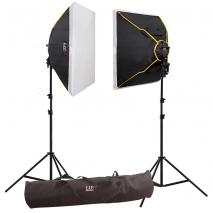 LIFE of PHOTO LED-Studioset FS-5070-2, 8x30 W LED-Lampen Fotostudio Beleuchtung mit Studiotasche 