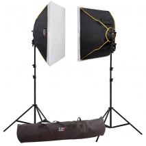 LIFE of PHOTO LED-Studioset FS-5070-2, 8x30 W LED-Lampen Fotostudio Beleuchtung mit Studiotasche 