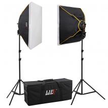 LIFE of PHOTO LED Studioset LED-5080, 8x30 W Fotostudio Beleuchtung Set 