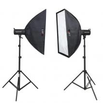 METTLE Studioset INFINITY ME-420 (2x 400 WS)  Studioblitz-Set Studioblitzanlage 