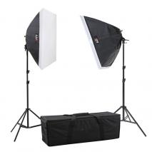 LIFE of PHOTO Dauerlicht Studioset TS-6090-2, 8x150 W Fotostudio Beleuchtung Set mit Softboxen 60x90 cm 