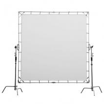 LIFE of PHOTO XXL Durchlicht-Reflektor Diffusor-Segel SUN-PANEL, 2,45x 2,45 m mit Ständersystem 320 cm 