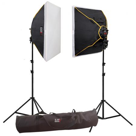 LIFE of PHOTO LED-Studioset FS-5070-2, 8x30 W LED-Lampen Fotostudio Beleuchtung mit Studiotasche 