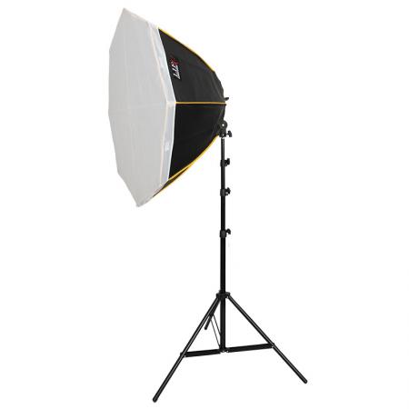 4x150 W Lampe mit Softbox Ø 90 cm Daylight Foto-Studio-Set Dauerlicht-Set OS-90 